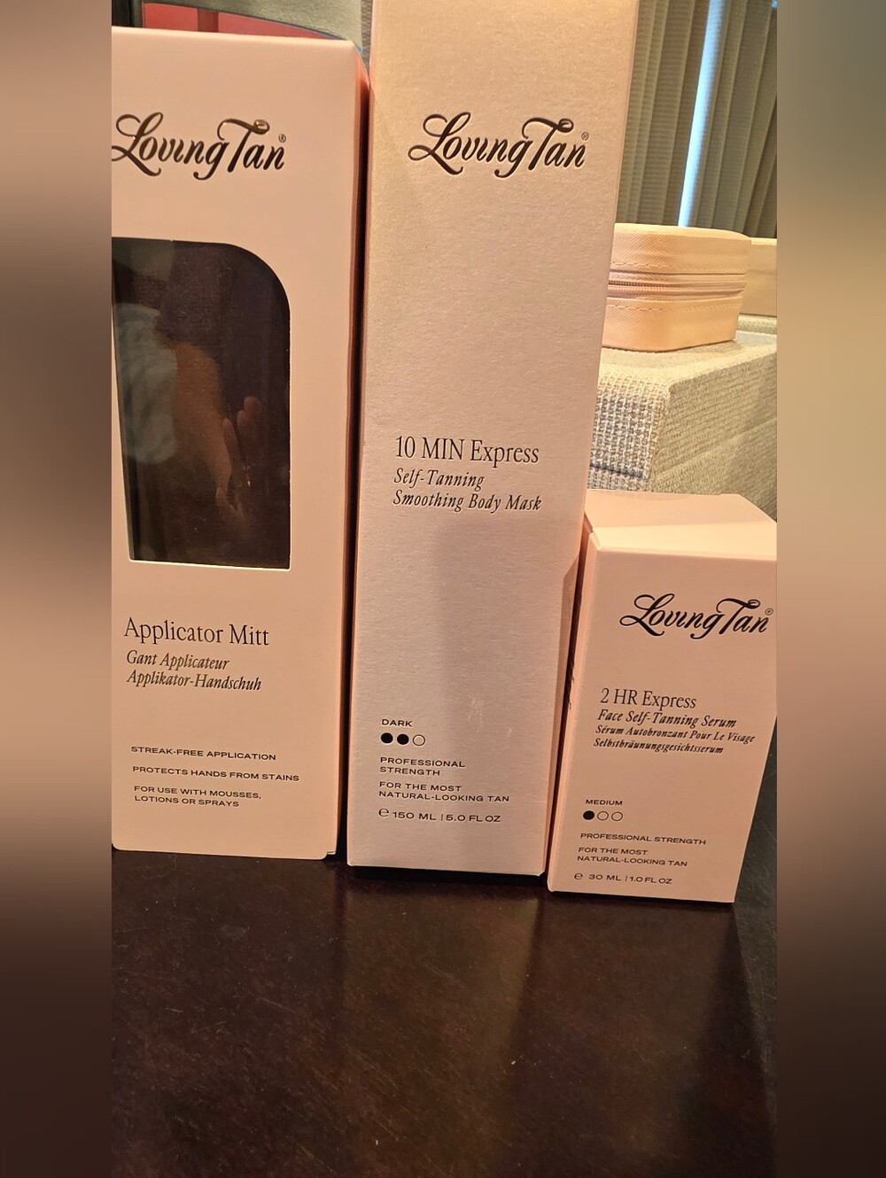 Loving Tan Set - 10 Min Express Self-Tanning Mask And 2hr Express With Mitt NWT